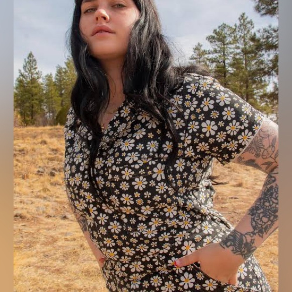 Big Bud Press Black Lazy Daisy Jumpsuit Medium - Picture 7 of 7